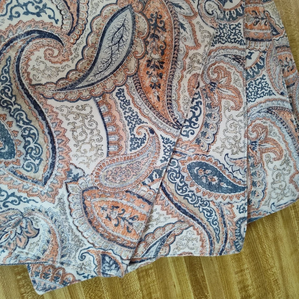 Rachel Roy Set Of 4 Paisley Blue-toned Cloth Placemats 18